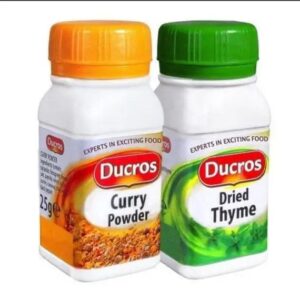 Ducros Curry Powder & Dried Thyme (Pack of 12)